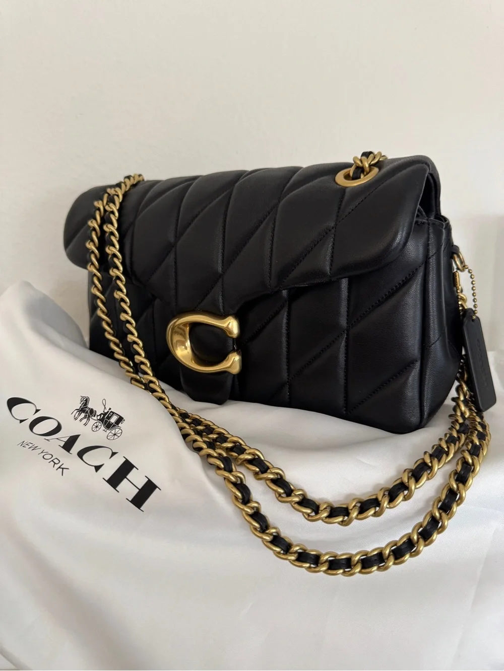 Coach Quilted Tabby 26 in Black - Picture 9 of 10